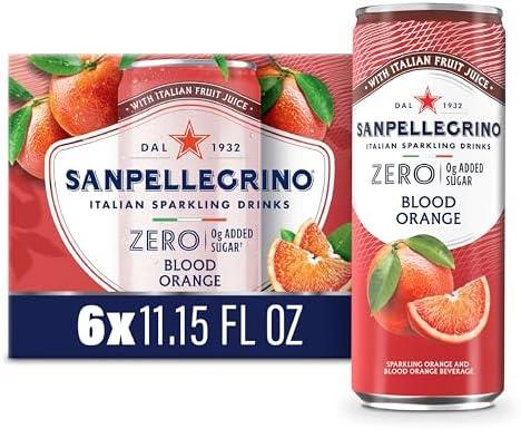 Sanpellegrino Italian Sparkling Drink, Blood Orange, 6 Cans, 11.15 Fl Oz Can BB 02.2027