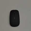 INPHIC Slim Wireless Mouse Rechargeable, Battery Visible, 2.4G Silent Cordless,2400 DPI with USB Receiver, Black
