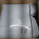 Masaca Oversized King Comforter 128x120,White Ruched Ruffle Bedding Comforter,3 Pieces Vintage Farmhouse Lightweight and Soft Shabby Farmhouse Chic Bedding Set for All Season