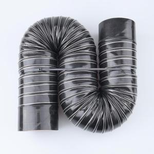 AC PERFORMANCE 3.5" ID Silicone Flexible Brake Cooling Air Ducting Induction Intake Pipe Hose with Cuff, Length 1 Meter (3.3 Feet), Black