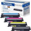 TN-229XL TN229XL Toner Cartridges 4 Pack (BK/C/M/Y) Replacement for Brother TN229 TN229XL High Yield MFC-L3780CDW Printer Toner Cartridge - TN2294PK