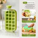 2-in-1 Ice Cube Tray and Storage Container, 18 Cubes, Ice Cube Tray with Lid and Bin,Ice Cube Trays for Freezer,Stackable with Storage Iced Bucket Kits, for Soup, Food, Cocktail, Coffee