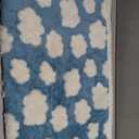 LE SURE Waterproof Dog Blanket for Medium Dogs - Washable Double Sided Dog Blankets with Warm Jacquard Shag and Soft Sherpa Fleece, Pet Cat Blanket for Couch Protection, 3D Textured Cloud, Blue