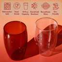 Double Wall Glass Cup Set of 2 - Insulated Coffee Mugs for Hot&Cold Drinks Home Caf Colored Premium Borosilicate Glass in Amber Brown/Rose Pink
