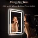 Delma LED Bathroom Mirror with Lights, 30x20 Vanity Mirror for Bathroom Wall, Anti-Fog, Dimmable, Front Lit & Backlit, Memory Function, Shatterproof Tempered Glass, 3 Color Modes(Horizontal/Vertical)