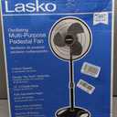 Lasko 2521 16 Inch 3-Speed Quiet Adjustable Tilting Wide-Area Oscillating Standing Pedestal Fan for Bedroom, Kitchen, Home, and Office, Black