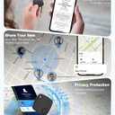 Air Tracker Tags 2 Pack - for iOS Only - Bluetooth Keys Finder Luggage Tracker Compatible with Apple Find My APP, Item Locator for Luggage, Backpack, Suitcases, Replaceable Battery (Black)