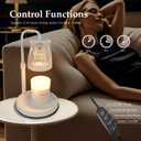 Shering Candle Warmer Lamp with Timer Dimmable, Gift Box, Gifts for Her, Birthday Gifts for Women, House Warming Gift New Home Decor, Wax Melt Warmer for Scented Jar Candles (Clear-white)