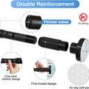 Long Tension Rod 41-144inch Black Tension Curtain Rods no Drilling 1.26" Diameter Outdoor Curtain Rod for Patio,Windows,Shower,Doorway,Heavy Duty Spring Rods