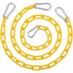 2 Pcs 87'' PVC Coated Swing Chain Heavy Duty Hanging Swing Hardware Kit with 4 Free Quick Links Anti-rust Iron Link Chains for Playground Tree Hammock Chairs Sandbags Accessories and Replacement