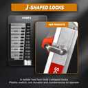 Soctone Ladder, A Frame Extension Ladder, 14 Ft Multi Position Ladder, Orange