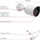5MP PoE IP Security Camera, H.265 Bullet IP Camera with 105 Wide Angle, 2.8mm Lens, 80ft Night Vision, Compatible with Third-Party NVRs and Software (White)