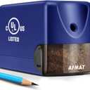 AFMAT Electric Pencil Sharpener, Heavy Duty Pencil Sharpeners for Classroom, Home, UL Listed Pencil Sharpener for 6.5-8mm No.2/Colored Pencils, 10000+ Sharpening Times, Model S230 (Item No. PS28), Blue