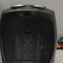 BLACK+DECKER Personal Ceramic Heater, Space Heater for Office Desk, Home Office & Personal Use Desk, 2 Heat & Fan Only Settings, Adjustable Thermostat, BHDC201, Black