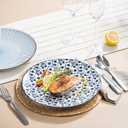 Dinner Plates Set of 6, 10.5 Inch Ceramic Dish Set Plate Set for Kitchen, Microwave, Oven and Dishwasher Safe, Scratch Resistant