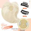 Hair Toppers for Women with Clip in Bangs, 10 Inch Straight Bangs Hair Clip, 3603D Cover Toppers HairPieces for Women with Thinning Hairs Daily Wear (Brown, 10 Inch)