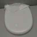 MinSha U-Shape Toilet Seat Replacement, Soft Close Quiet No Slam, PP Plastic Heavy-Duty Durable, Quick Release Easy Install, Fits 16.5 Round Toilets MinS518