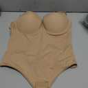 SHAPERIN Women's Tummy Control Shapewear Bodysuits Strapless Low Back Body Shaper with Built-in Bra & Removable Straps Size L