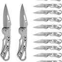Multi Functional Small Folding Knife Mini Pocket Knife 2 Inch Fine Blade Stainless Steel, Universal for Men and Women (12PACK)