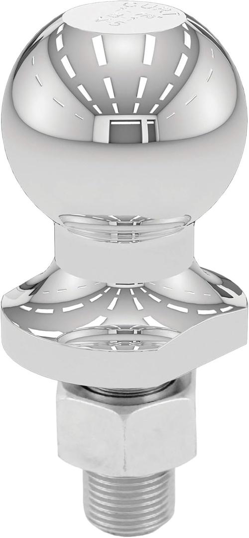 CURT 40061 Chrome Trailer Hitch Ball, 2,000 lbs, 1-7/8-Inch Diameter, 3/4 x 1-5/8-Inch Shank