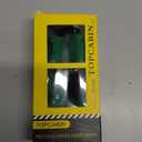 TOPCABIN Ergonomic Bike Grips - Widen Holding Rubber Grips with Aluminum LockGrips for Mountain & Road Bikes (Rubber Green, 1 Pair)