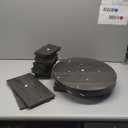 OTK Rotating Bookshelf, 360 Display Standing Book Shelf Organizer, 4 Tier Wooden Corner Bookshelves for Small Space, Small Bookcase Storage Rack for Kids' Room, StudyRoom, Bedroom, Black Oak