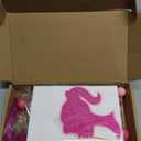 40 PCS Hot Pink Girl Cake Toppers Ball Decoration Boho Bunny Tails Reed Grass for Wedding Birthday Baby Shower Party Supplies