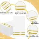 100 Pcs White and Gold Napkins - Gold Paper Napkins Disposable - Premium Quality Gold Dinner Napkins for Bathroom Kitchen Wedding Birthday Anniversary Party