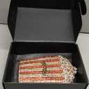 DJBM Luxury Women Popcorn Rhinestone Evening Bag Funny Crystal Handbag Novelty Diamond Clutch Purse for Evening Party Prom (Red)