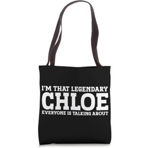 Chloe Personal Name Women Girl Funny Chloe Tote Bag (16 inches)