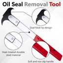 ecocstm Seal Puller Tool, Oil Seal Removal Tool with Dual Hook, Universal Wheel Seal Twister Puller, Heavy Duty Seal Puller and Installer Kit for Oil and Grease Seals Removal