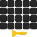 uxcell 20pcs Non-Slip Bathtub Stickers, Anti Slip Shower Stickers Safety Strips Bath Tub Stickers with Scraper for Bathtub Shower Stairs, Black