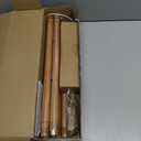 Wood Curtain Rods for Windows 66 to 120 Inch, Boho Vintage Decorative 1 Inch Diameter Long Wooden Curtain Rod, Adjustable Heavy Duty Rustic Farmhouse Drapery Pole with Wood Grain Finials