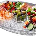 Prodyne SB-5 Flip-Lid Appetizers On Ice, 15", Clear