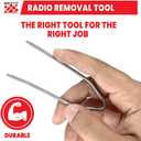 AFA Tooling - Radio Removal Tool Kit, 20 Stereo DIN Release Keys, 4 Nylon Trim Pry Tools, 9" Fastener Remover, Car Audio Head Unit Puller for Ford, VW, Audi, Mercedes, CD Player Dash Panel Removal