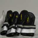 QUMY Dog Shoes for Large Dogs, Medium Dog Boots & Paw Protectors for Winter Snowy Day, Summer Hot Pavement, Water-Resistant in Rainy Weather, Outdoor Walking, Indoor Hardfloors Skid-Resistant Sole (Size 1: 1.8''x2.3''(W*L) (Pack of 4))