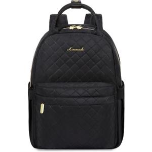 LOVEVOOK Mini Backpack Purse for Women, Cute Small Fashion Daypack, Light Weight, Water Resistant, Black Quilted (11inch)