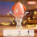 Magic Dancing Octopus Toy - Smart Obstacle-Dodging Robot with LED Light Show & Music, USB Rechargeable Tummy Time Squid Toy for Babies | Electric Crawling Octopus | Interactive Gift for Kids 3+ (Pink)