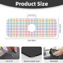 Happy Easter Colorful Buffalo Plaid Kitchen Sink Splash Guard Faucet Mat 1 Pcs, Absorbent Fast Drying Mat Gadgets Splash Guard For Bathroom 15 X 5.5 Inches