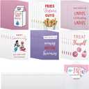 72 Pcs Galentine's Day Cards Assortment Pink Greeting Cards with Envelopes Gift Galentine Cards Bulk Galentines Party Favor for Hearts Day Wedding Classroom Exchange