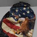 Spare Tire Cover for RV Camper Trailer Bald Eagle American Flag, Weatherproof Universal Wheel Cover for RV Travel Trailer Camper Truck 15inch