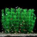 JIHAQUA 2 Pack Aquarium Decor Plastic Plants Extra Large 21 Inches Tall Fish Tank Decorations (Green 4pcs)
