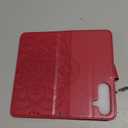 Wallet Case for Galaxy S25, [RFID Blocking] 3 Card Holder Stand with Credit Card Slot PU Leather Magnetic Protective Flip Cover for Galaxy S25 (Red)