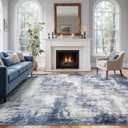 6x9 Ft Large Area Rugs for Living Room, Soft Non-Slip Washable Rugs Modern Abstract Pattern Carpet for Bedroom Indoor Floor Nursery Home Decor (Blue)