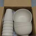 18pcs Wheat Straw Dinnerware Sets HXYPN Unbreakable Reusable Dinnerware Set Kitchen Cups Plates and Bowls Sets Dishwasher Microwave Safe Plates