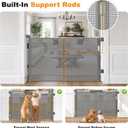 Retractable Baby Gate for Stairs 50” Wide Mesh Dog Gate