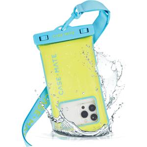 Case-Mate IP68 Waterproof Phone Pouch - Floating Waterproof Phone Case with Crossbody Lanyard - Beach Cruise Ship Travel Essentials - Compatible with All Devices - Touchscreen Friendly - Citrus Splash