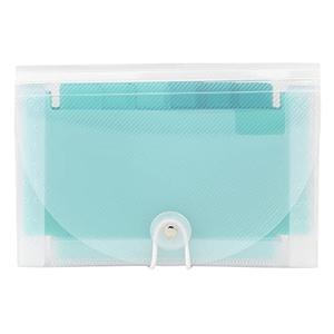 Office Depot® Brand Plastic Polypropylene Accordion Expanding File, 13 Pocket, Expansion 6", Nonstandard Size, Teal, Pac