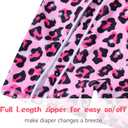 NIFACO Baby Girls Swimsuit 18-24 Months Infant Zipper Bathing Suit UPF 50+ Long Sleeve Rashguard Sunsuit B-Leopard
