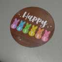 Reversible Easter Door Hanger,Spring Door Hanger,Happy Easter Sign,Spring Welcome Sign,Floral Peeps Egg Decorations Wooden Wall Decor for Home Office Living Room